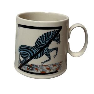 Anthropologie Florence Balducci Animal Alphabet Mug Zebra Horse Parisian artist‎
